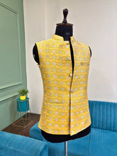 Men Jacquard Work Nehru Jacket - Jaipuri Crown